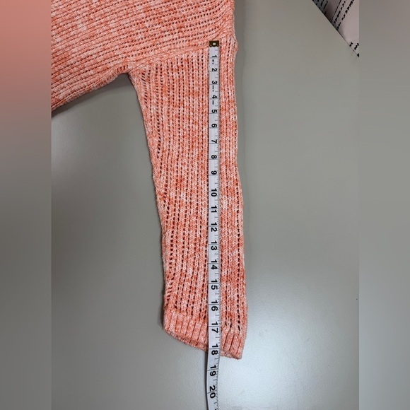 Talbots  Sweater Crochet Pullover Loose-Knit Cottagecore Peach Women's XL Petite - Picture 3 of 8